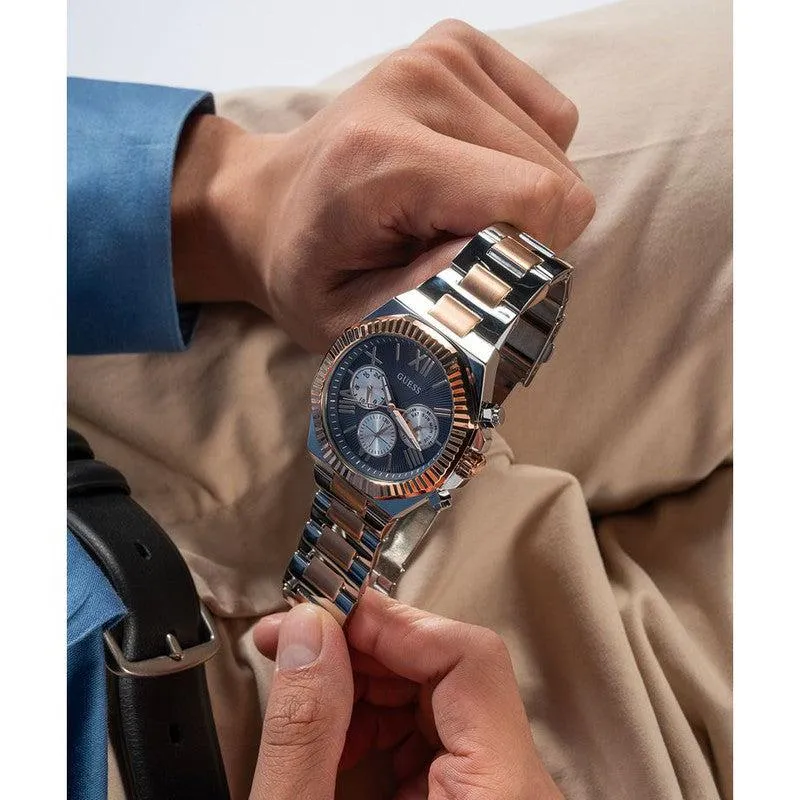 Guess Equity Navy Dial Multifunction Watch