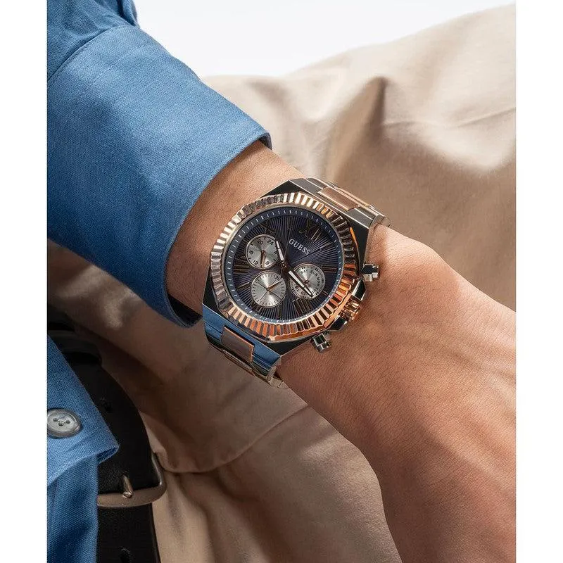 Guess Equity Navy Dial Multifunction Watch