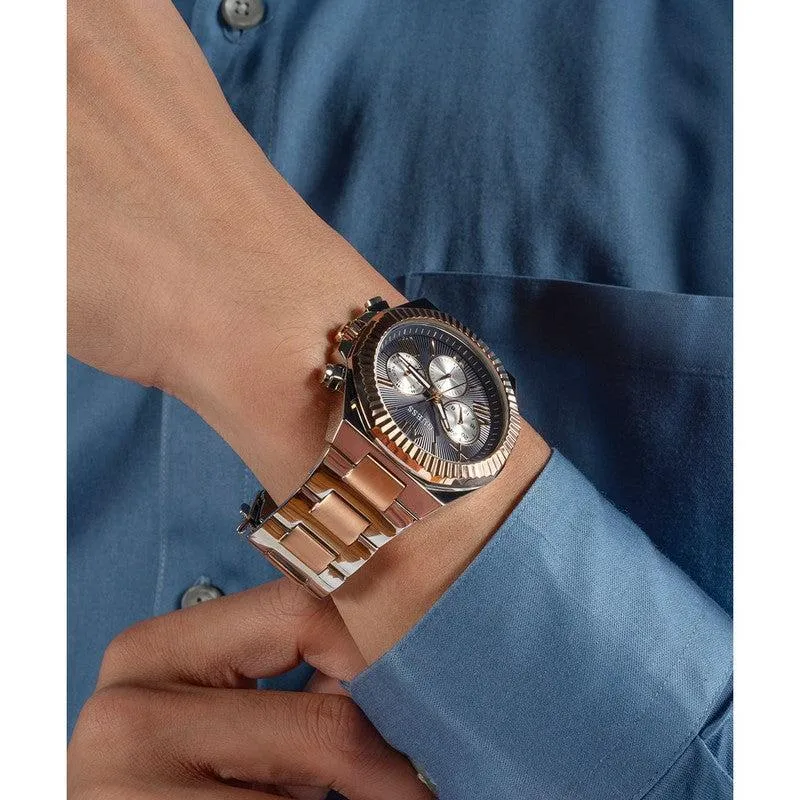 Guess Equity Navy Dial Multifunction Watch
