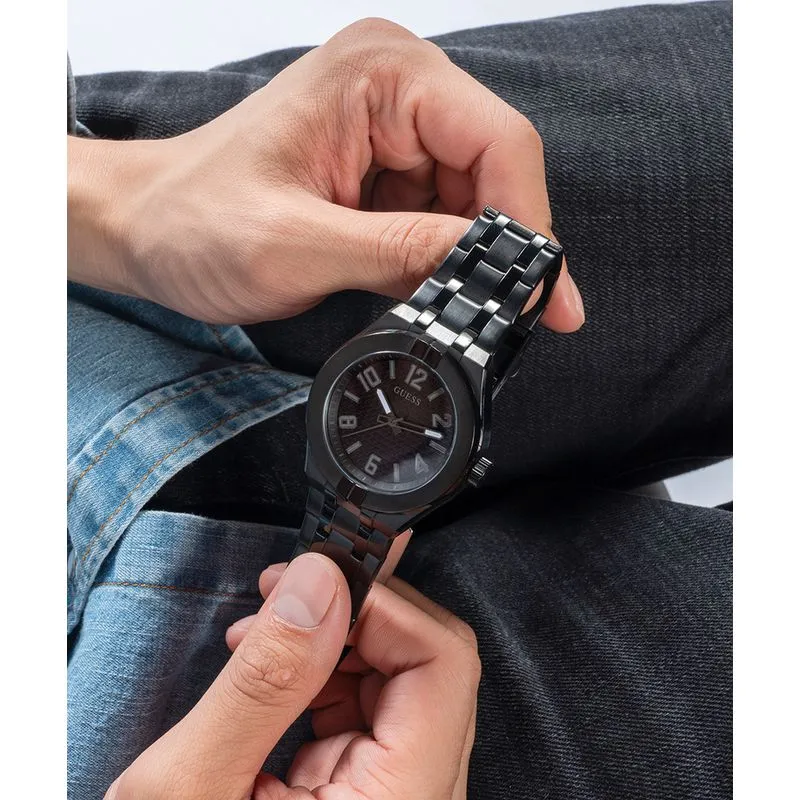 Guess Escape Black Dial Analog Watch