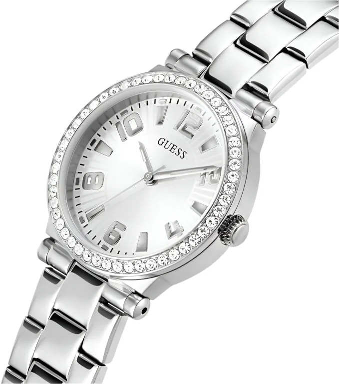 Guess Fawn Silver Dial Stainless Steel Watch GW0686L1