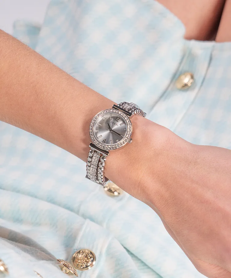 Guess Gala Silver Dial Stainless Steel Watch GW0401L1