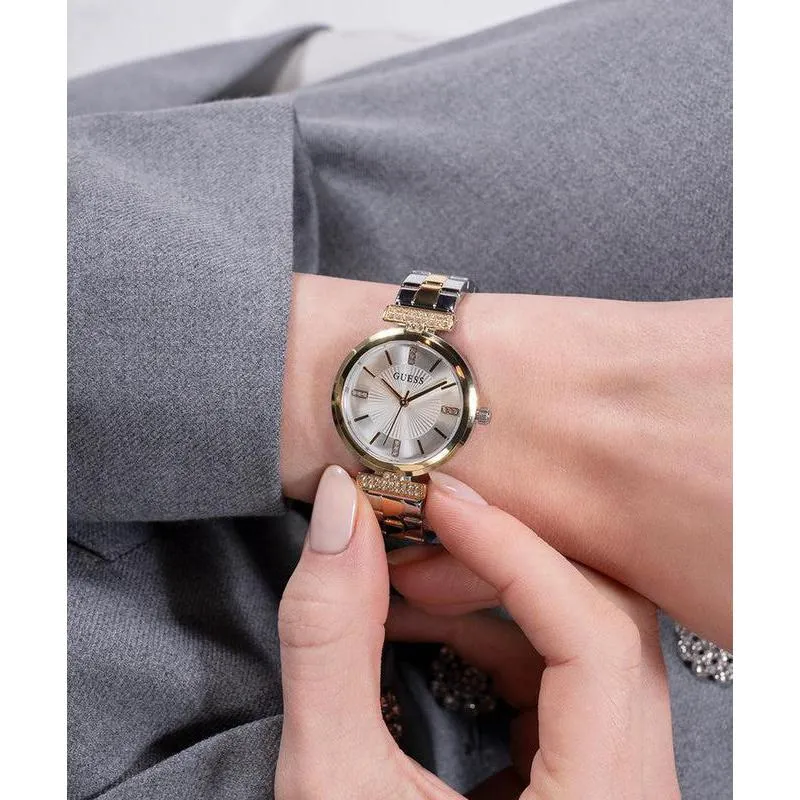 Guess Ladies 2-Tone Gold Tone Analog Watch