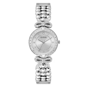 Guess Ladies Ribbon Silver Dial Watch