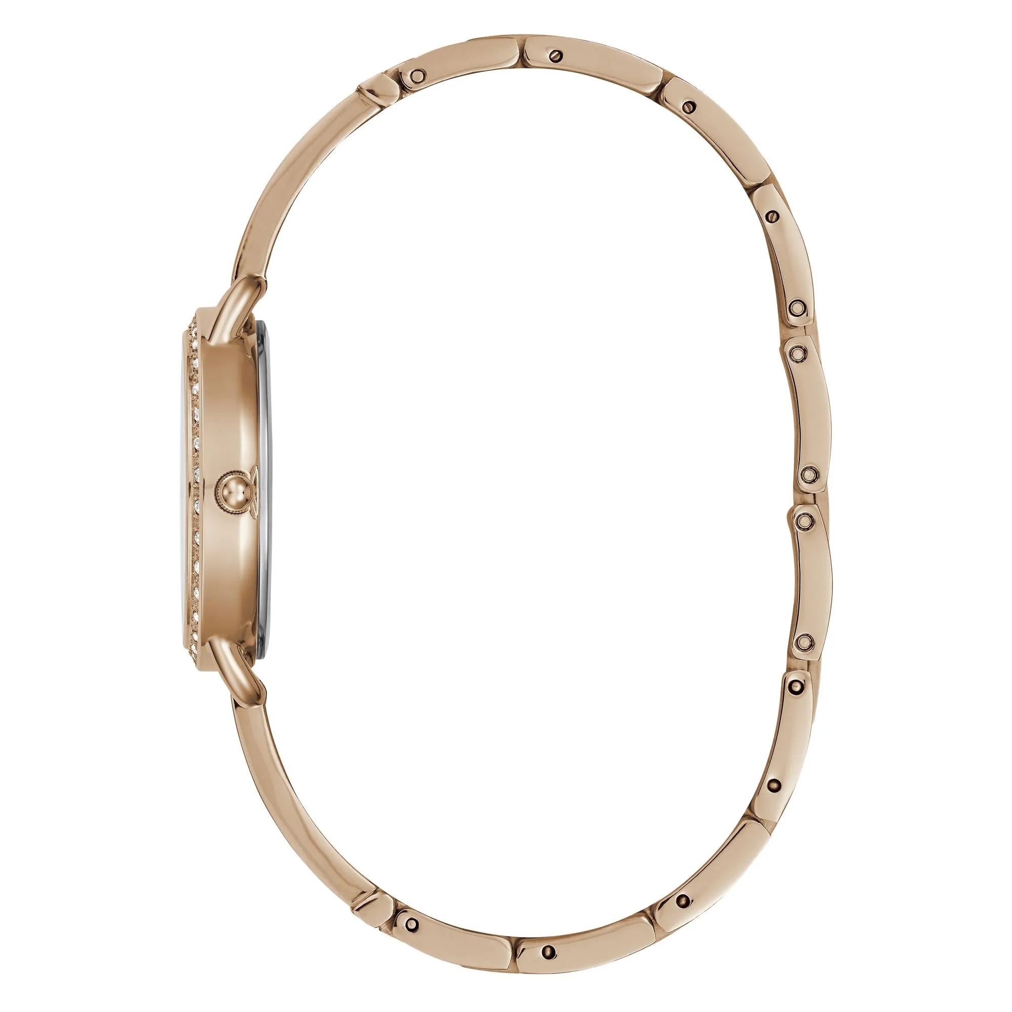 GUESS Ladies Rose Gold Tone Analog Watch GW0022L3