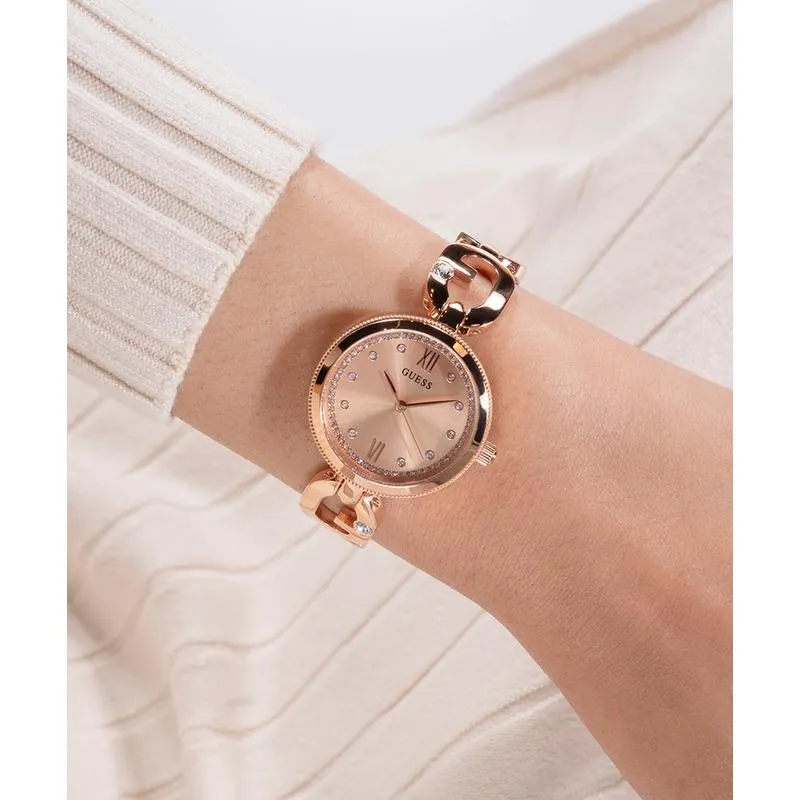 Guess Ladies Rose Gold Tone Analog Watch