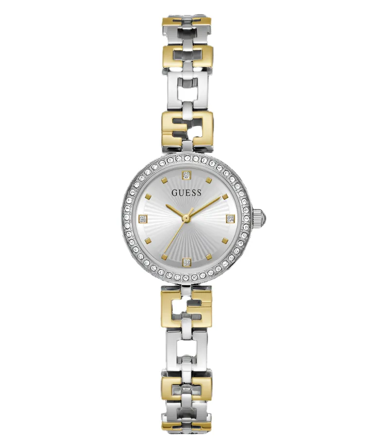 Guess Lady G Silver Dial Two Tone Stainless Steel Watch GW0656L1