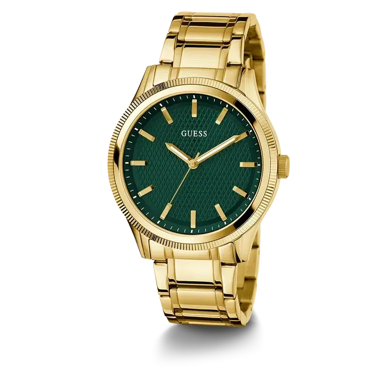 Guess Mens Gold Tone Analog Watch GW0626G2