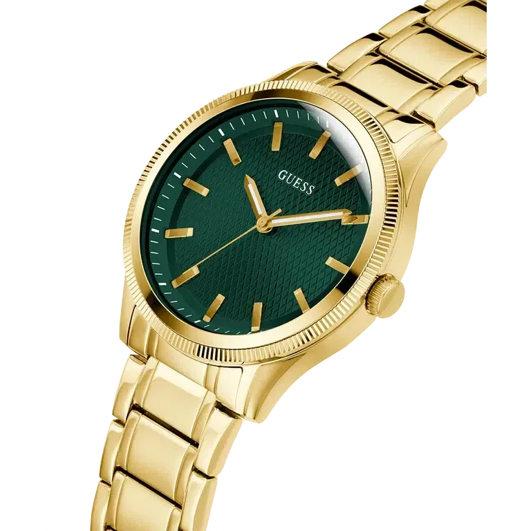 Guess Mens Gold Tone Analog Watch GW0626G2