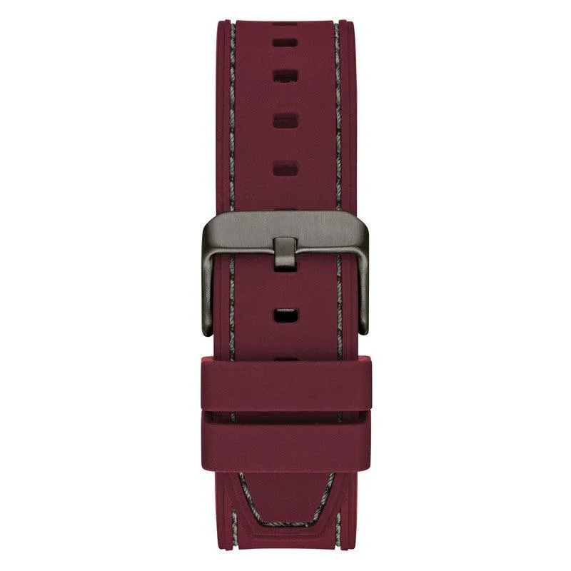 Guess Men's Headline Gunmetal and Burgandy Watch GW0571G4