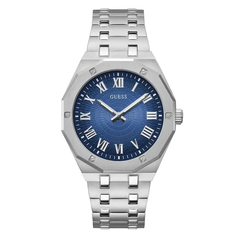 Guess Mens Silver Tone Analog Watch GW0575G4