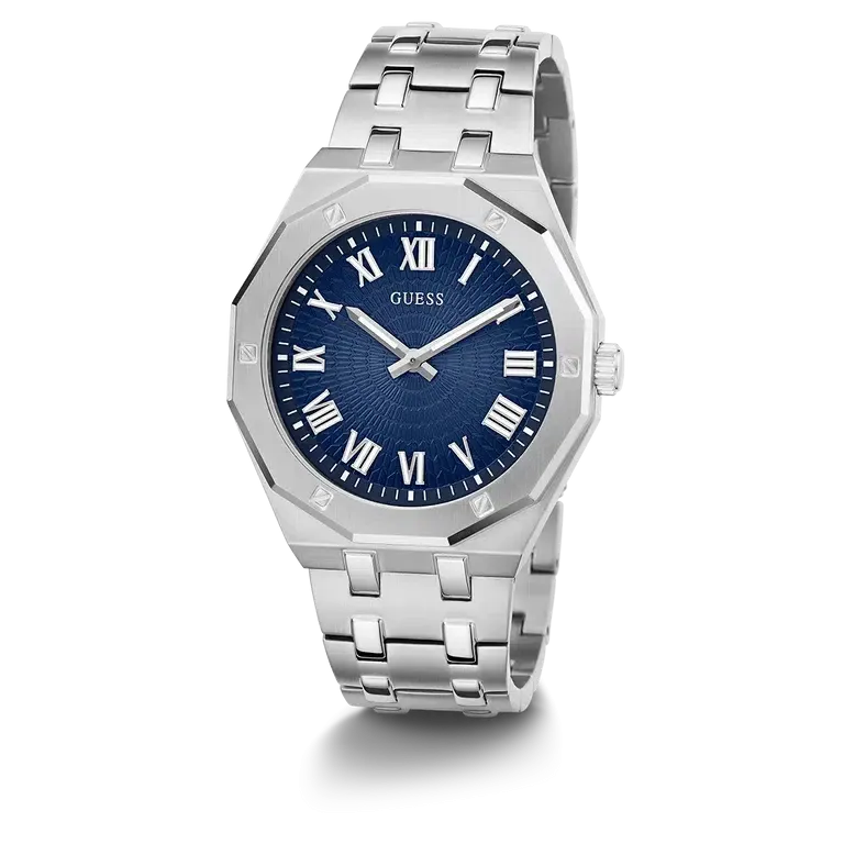 Guess Mens Silver Tone Analog Watch GW0575G4