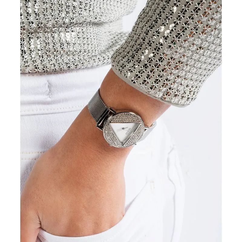 Guess Mini Iconic Silver Dial Analog Watch