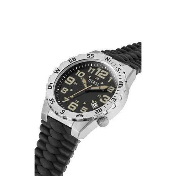 Guess Territory Silver Tone Date Gents Watch GW0322G1