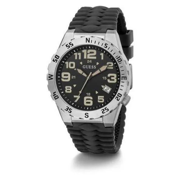 Guess Territory Silver Tone Date Gents Watch GW0322G1