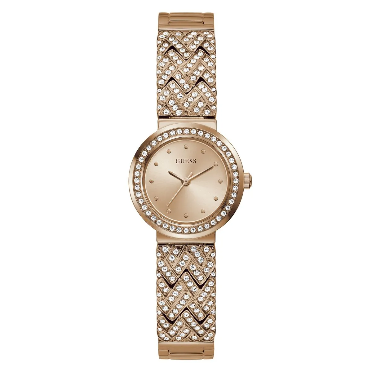 Guess Treasure Rose Gold Dial Stainless Steel Watch GW0476L3