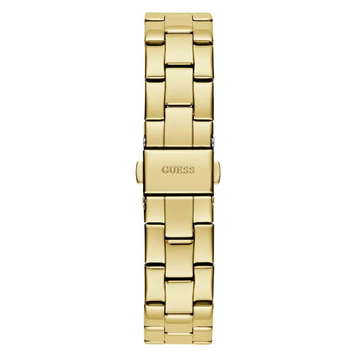 Guess Tri Plaque Champagne Dial Gold Stainless Steel Watch GW0675L2