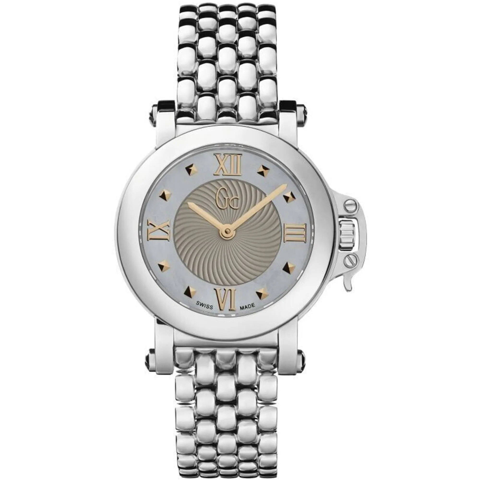 Guess Women's Watch - Femme Bijou Quartz White Dial Silver Tone Bracelet | X52002L1S