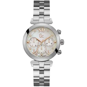 Guess Women's Watch - LadyBelle Day-Date Silver Stainless Steel Bracelet | Y28001L1