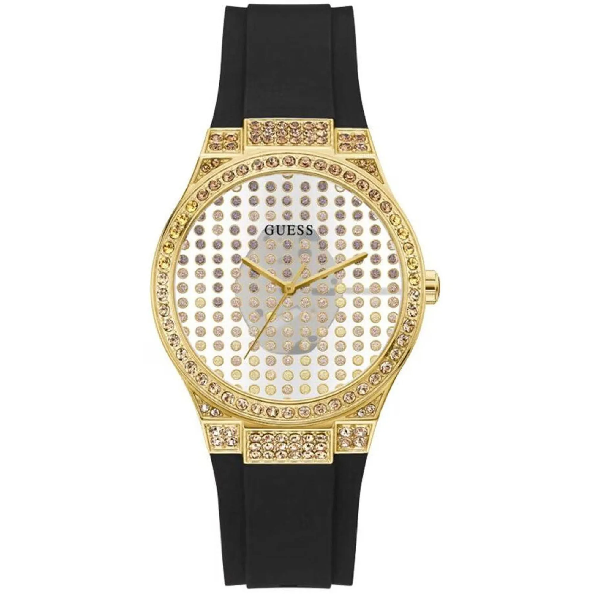 Guess Women's Watch - Radiance Quartz Grey Dial Silicone Rubber Strap | GW0482L1