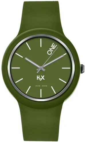 H2X One 42mm Gent Verde Unisex cod. P-SV430UV3