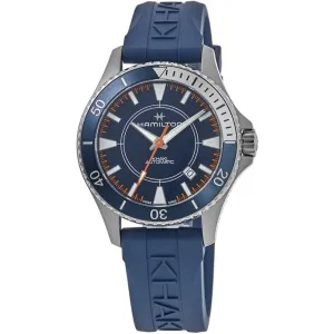 Hamilton Khaki Navy Scuba Auto Syroco Special Edition Blue Dial Rubber Strap Men's Watch H82385340