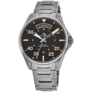 Hamilton Men's Watch - Khaki Aviation Automatic Black Dial Bracelet | H64645131