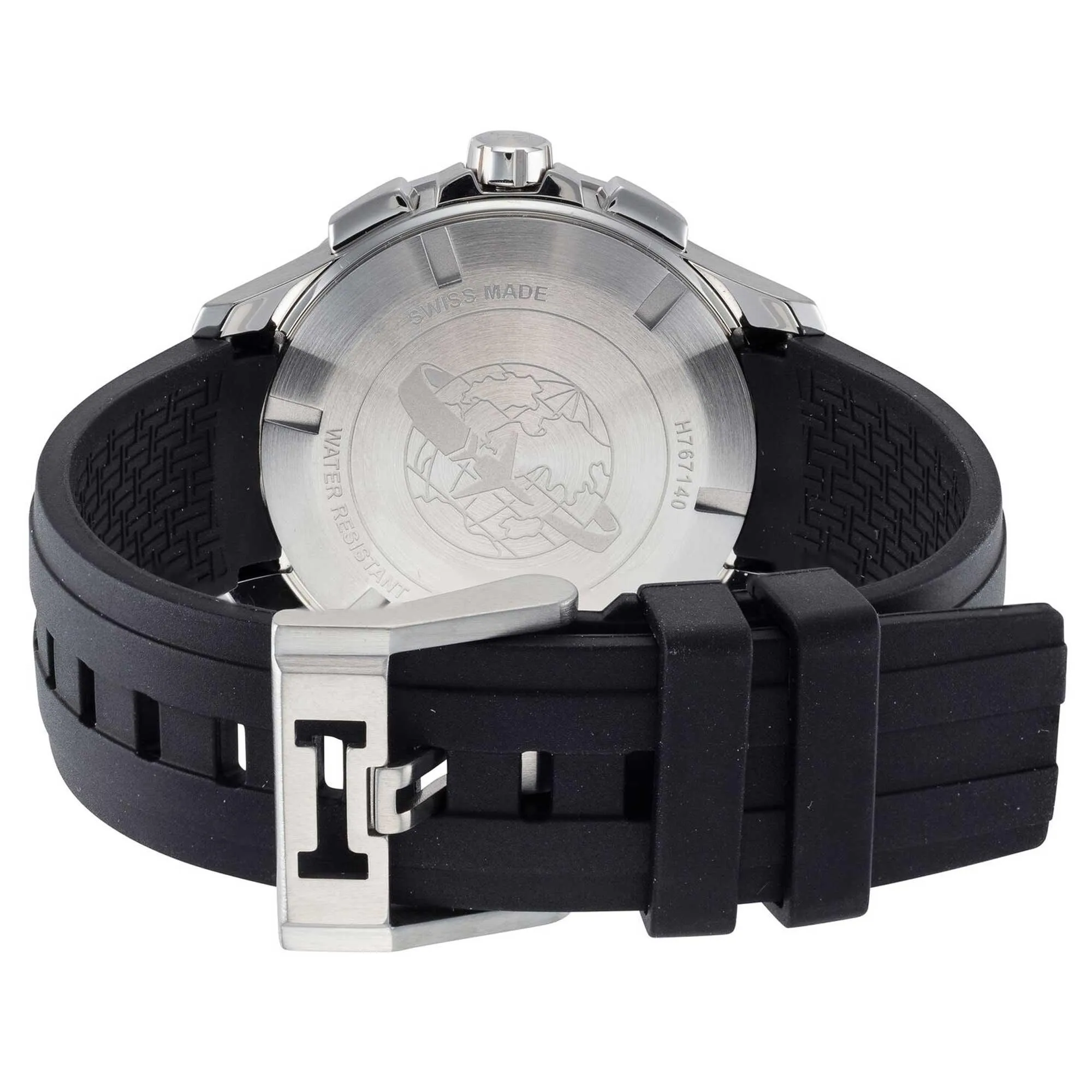 Hamilton Men's Watch - Khaki Aviation Chrono Black Dial Rubber Strap | H76714335