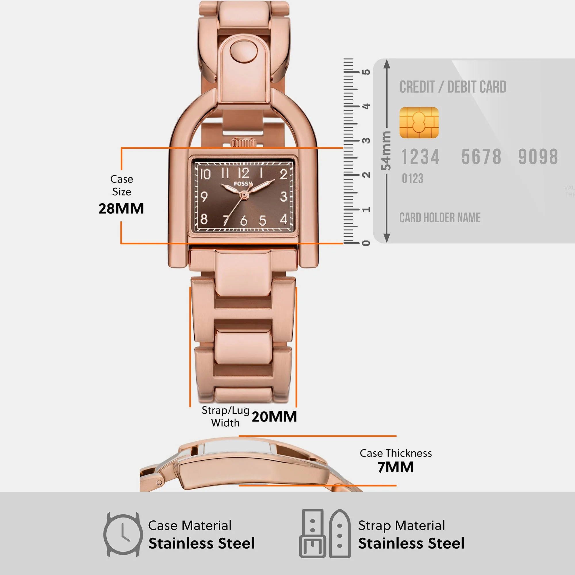 Harwell Women Quartz Brown Dial Analog Stainless Steel Watch ES5328