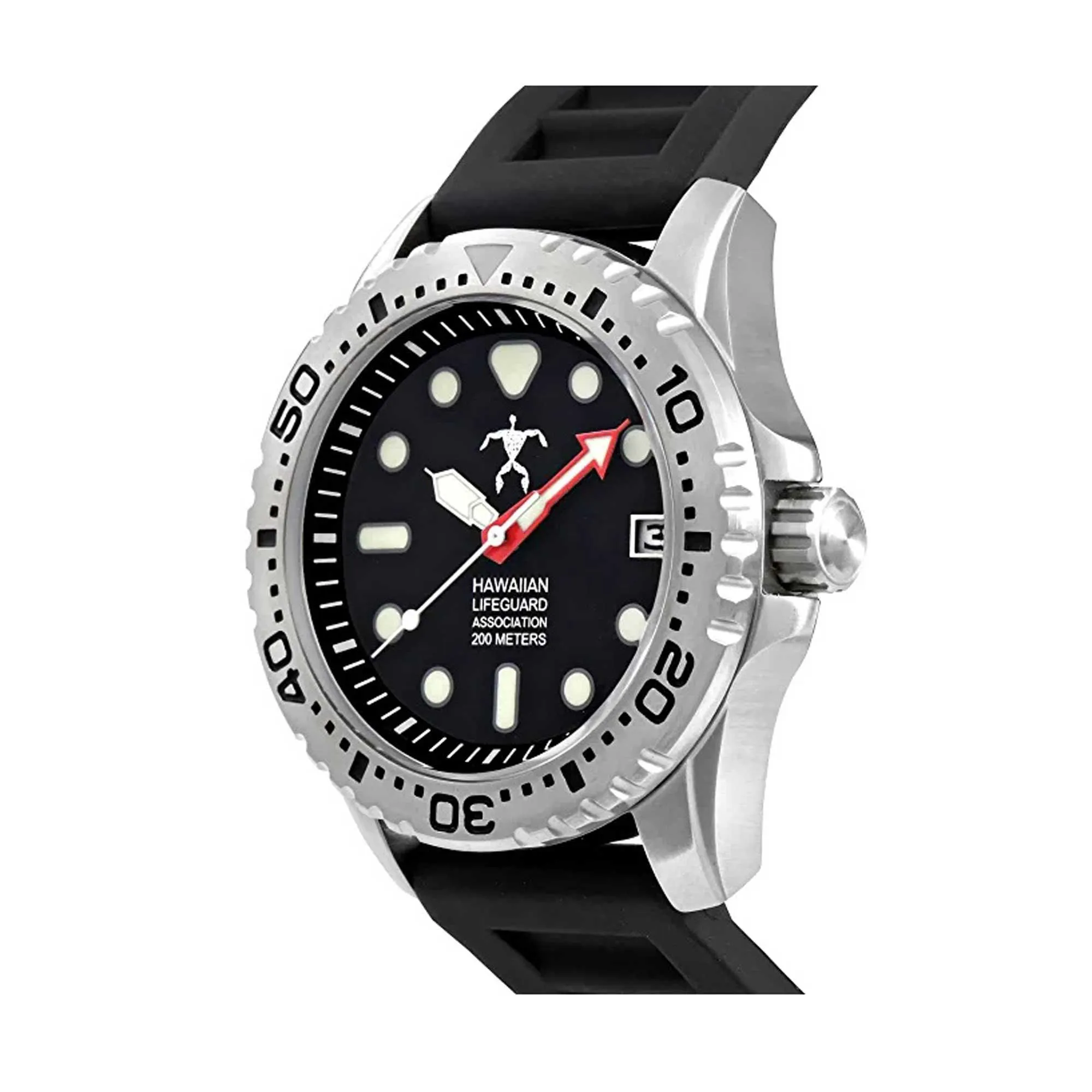 Hawaiian Lifeguard Association Men's Watch - Rotating Bezel Black Dial | HLA 5401