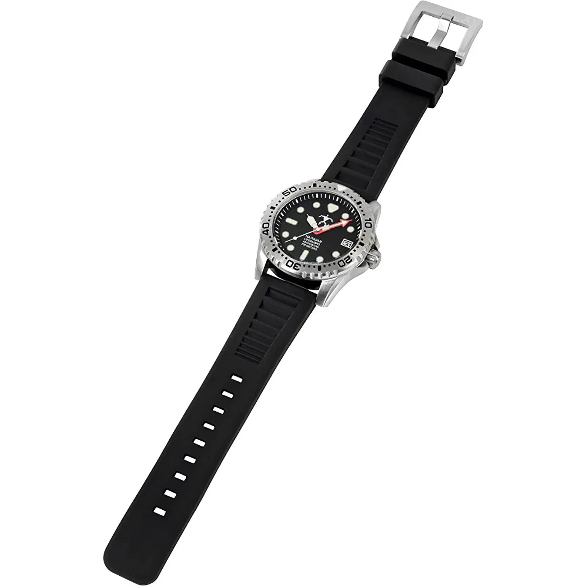 Hawaiian Lifeguard Association Men's Watch - Rotating Bezel Black Dial | HLA 5401