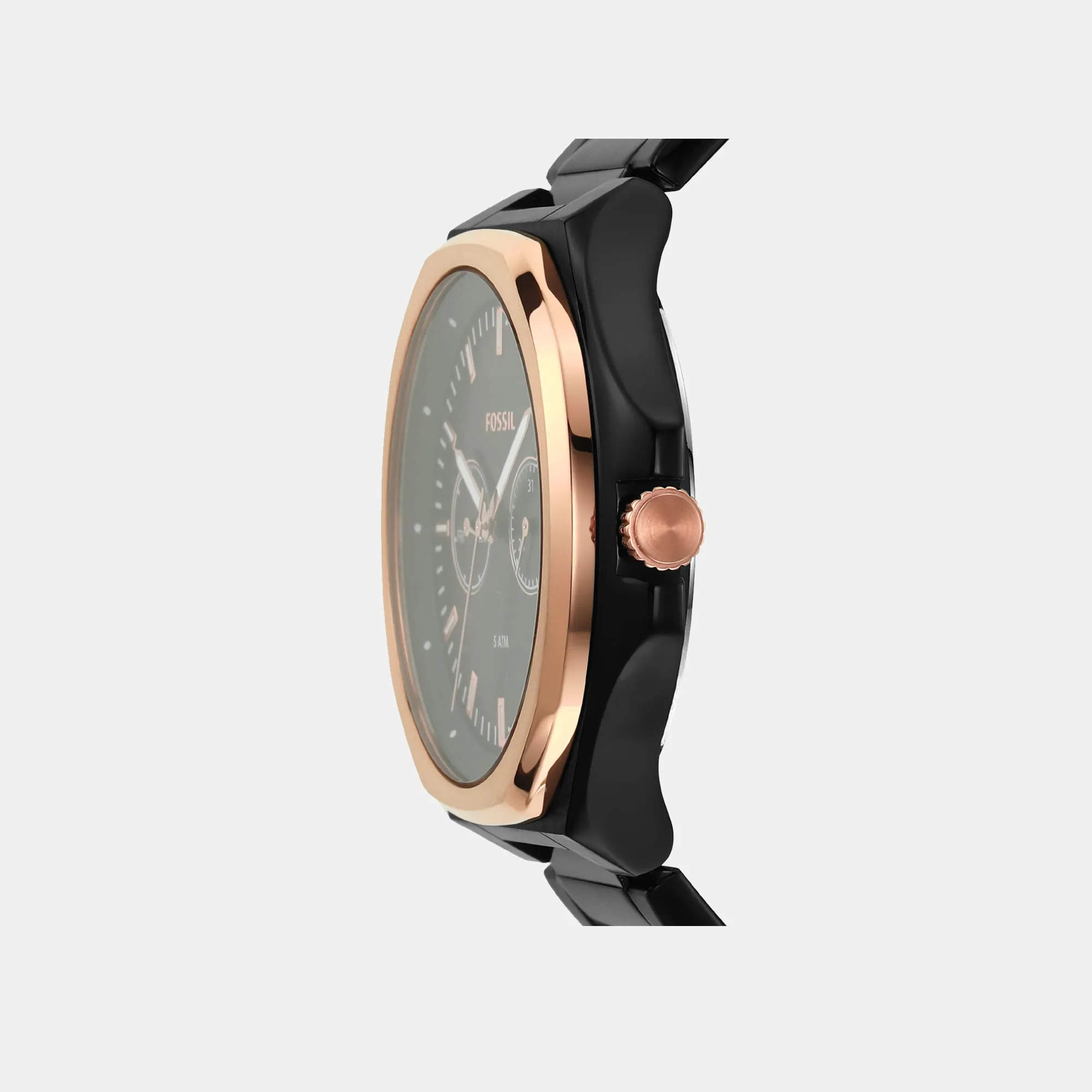 His and Her Couple Quartz Black Dial Multi-Function Stainless Steel Watch BQ2645SET