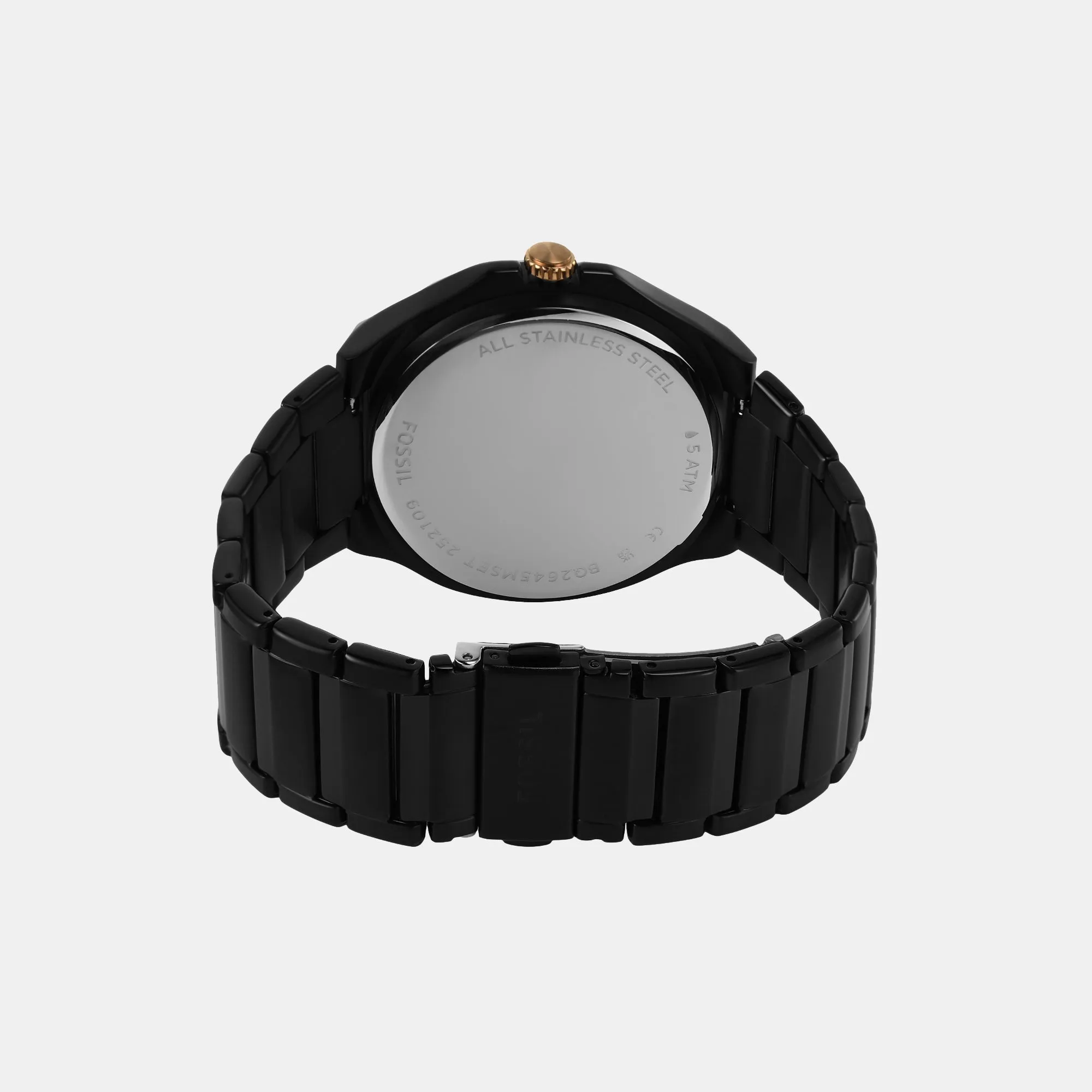 His and Her Couple Quartz Black Dial Multi-Function Stainless Steel Watch BQ2645SET