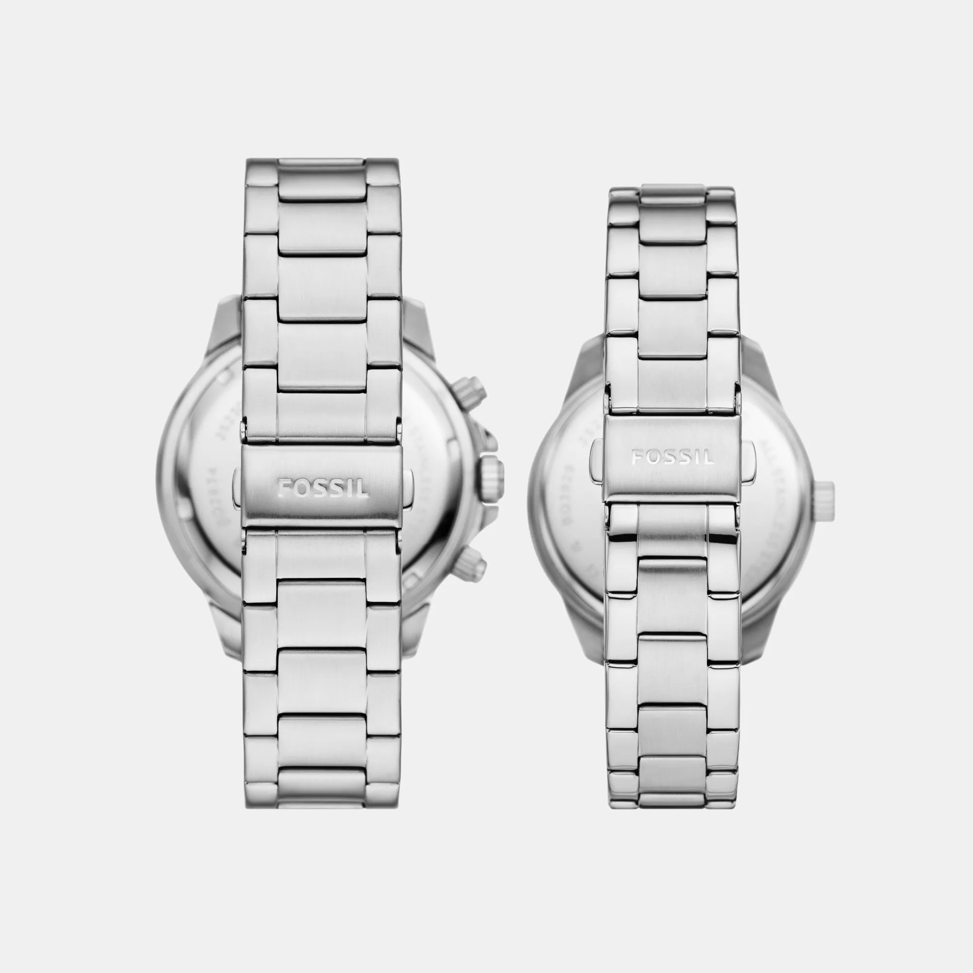 His and Hers Couple Quartz Blue Dial Multi-Function Stainless Steel Watch BQ2828SET