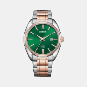 Hyperion Men Quartz Green Dial Analog Stainless Steel Watch BI5104-57Z
