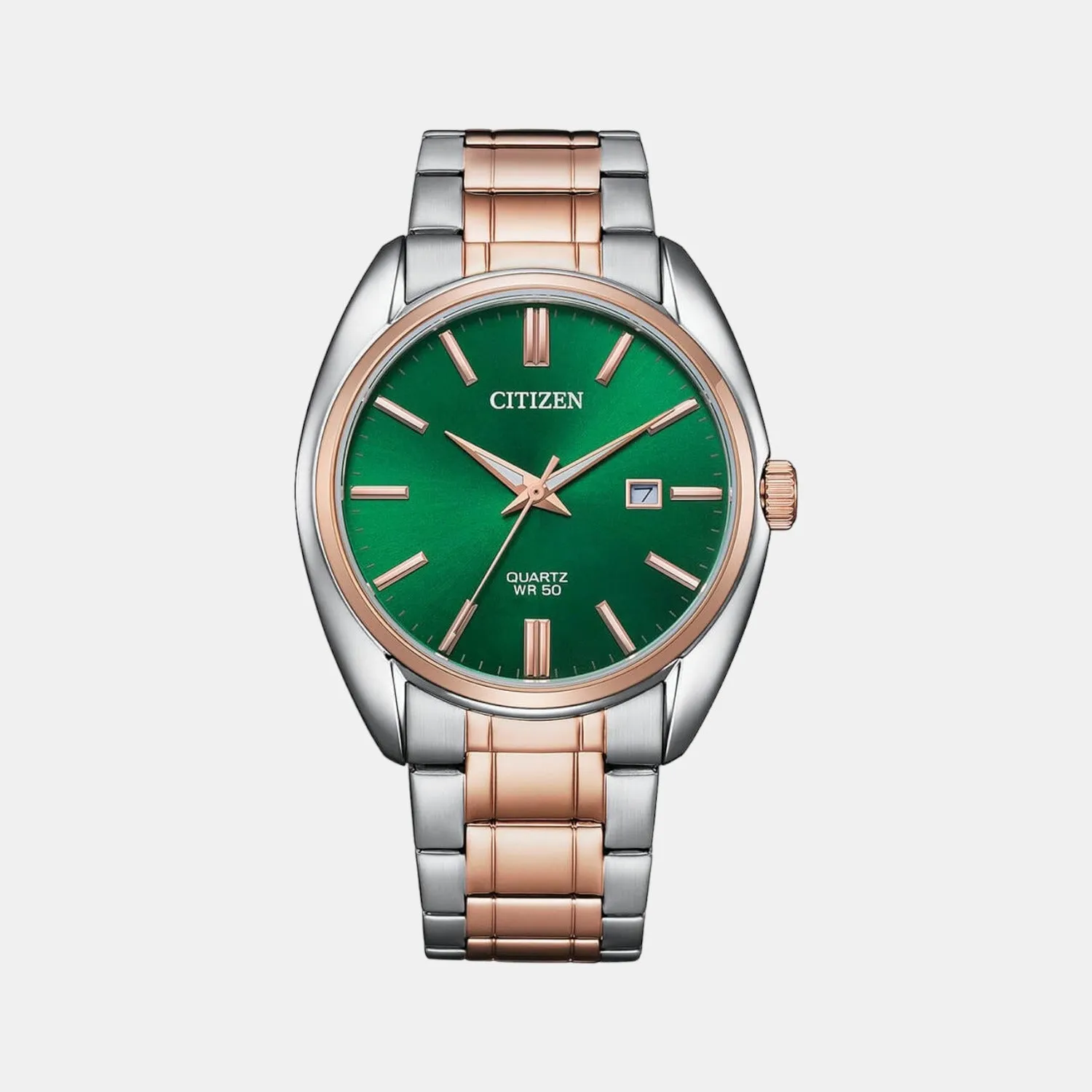 Hyperion Men Quartz Green Dial Analog Stainless Steel Watch BI5104-57Z