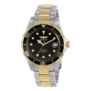 Invicta 17049 Men's Pro Diver Black Dial Two Tone Bracelet Dive Watch