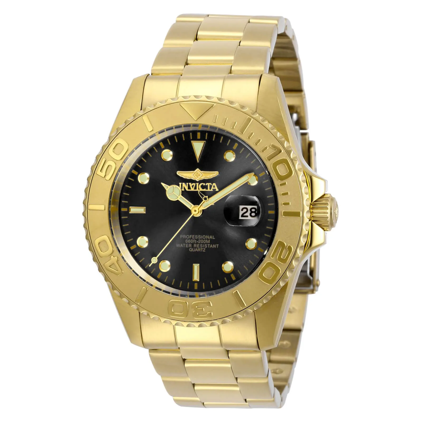 Invicta 29946 Men's Pro Diver Blue Dial Yellow Gold Bracelet Watch