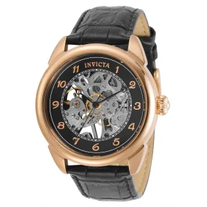 Invicta 31309 Men's Specialty Black Leather Strap Mechanical Watch