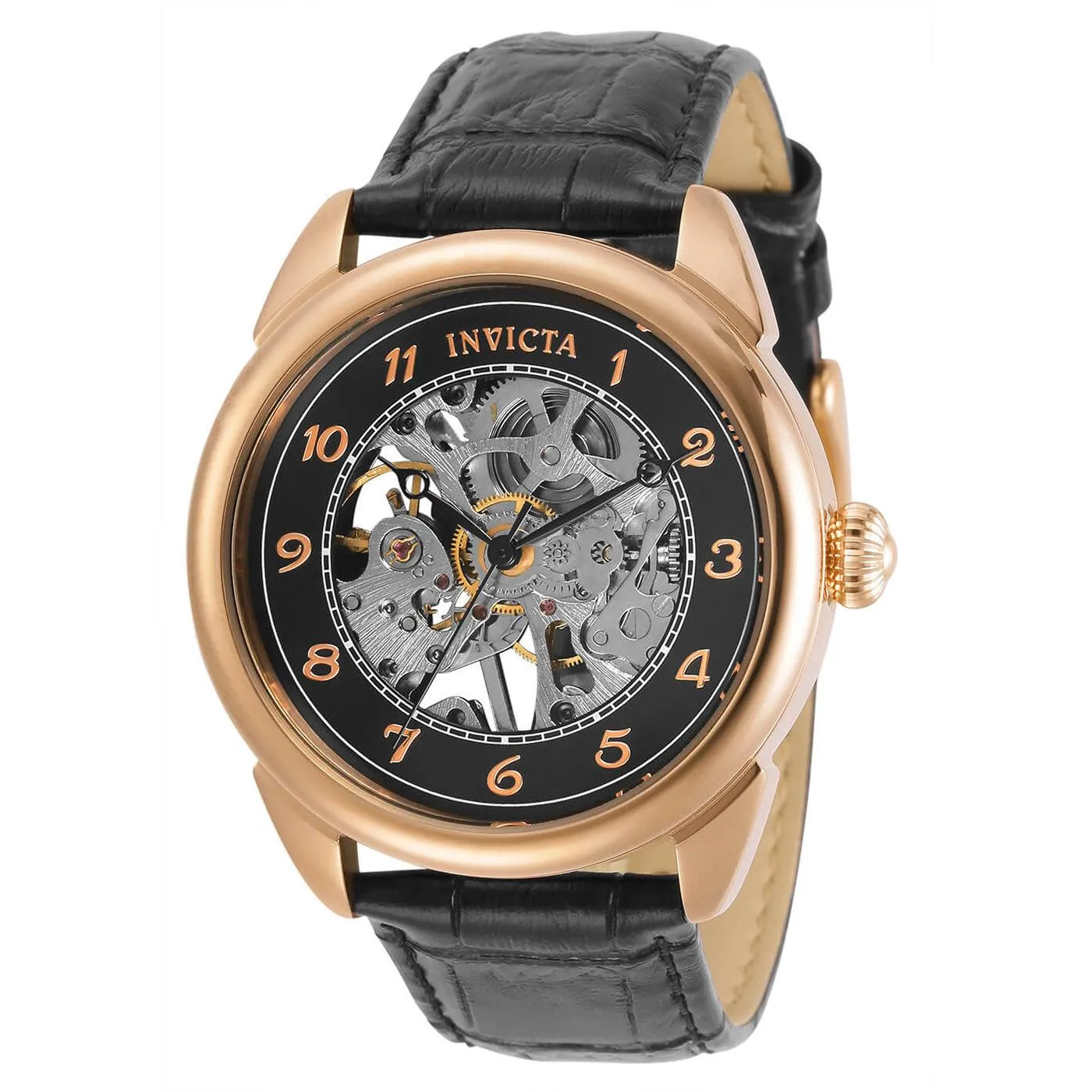 Invicta 31309 Men's Specialty Black Leather Strap Mechanical Watch
