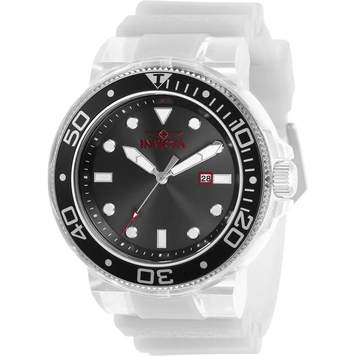 Invicta 32333 Men's Pro Diver Quartz White Silicone Strap Watch