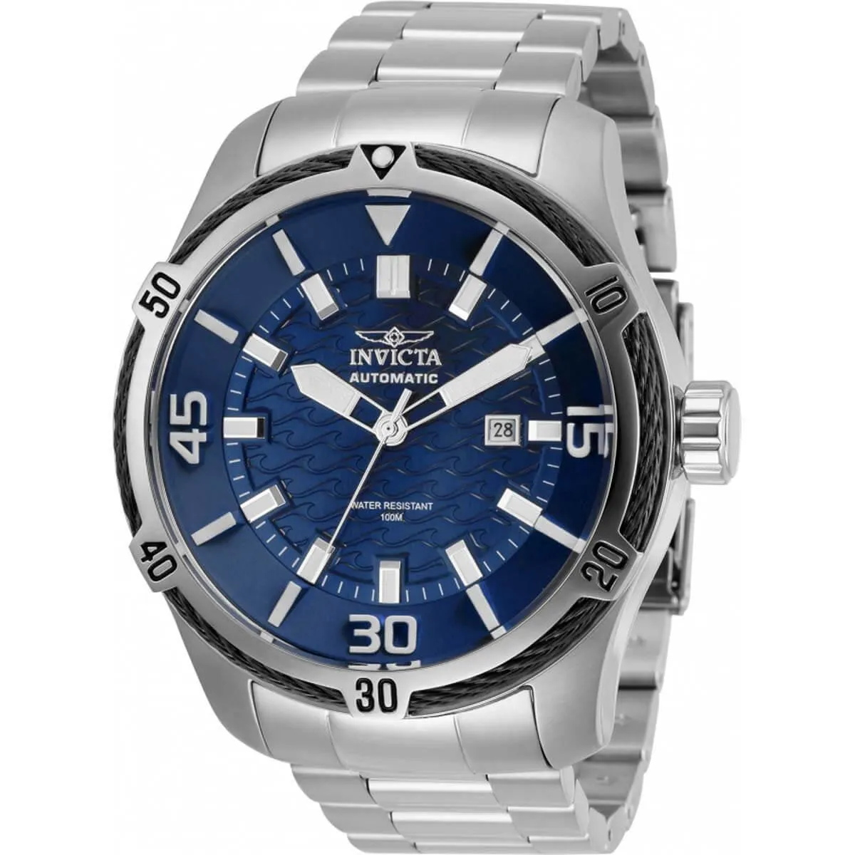 Invicta Men's Automatic Watch - Bolt Blue Dial Stainless Steel Bracelet | 29769