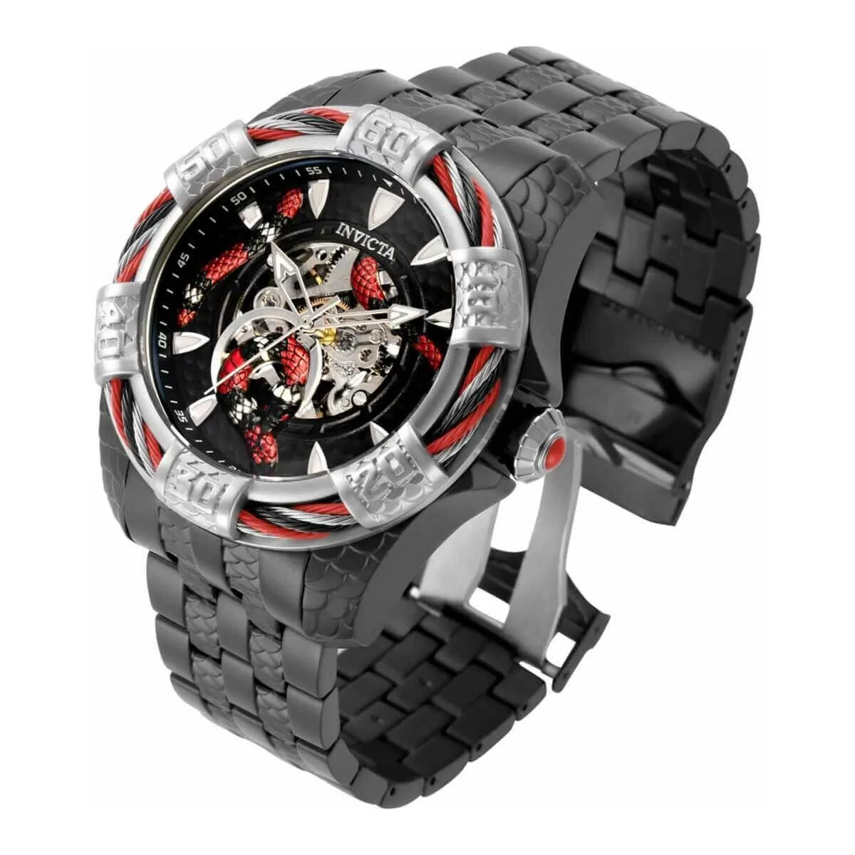 Invicta Men's Automatic Watch - Bolt King Snake Black Steel Bracelet | 32316