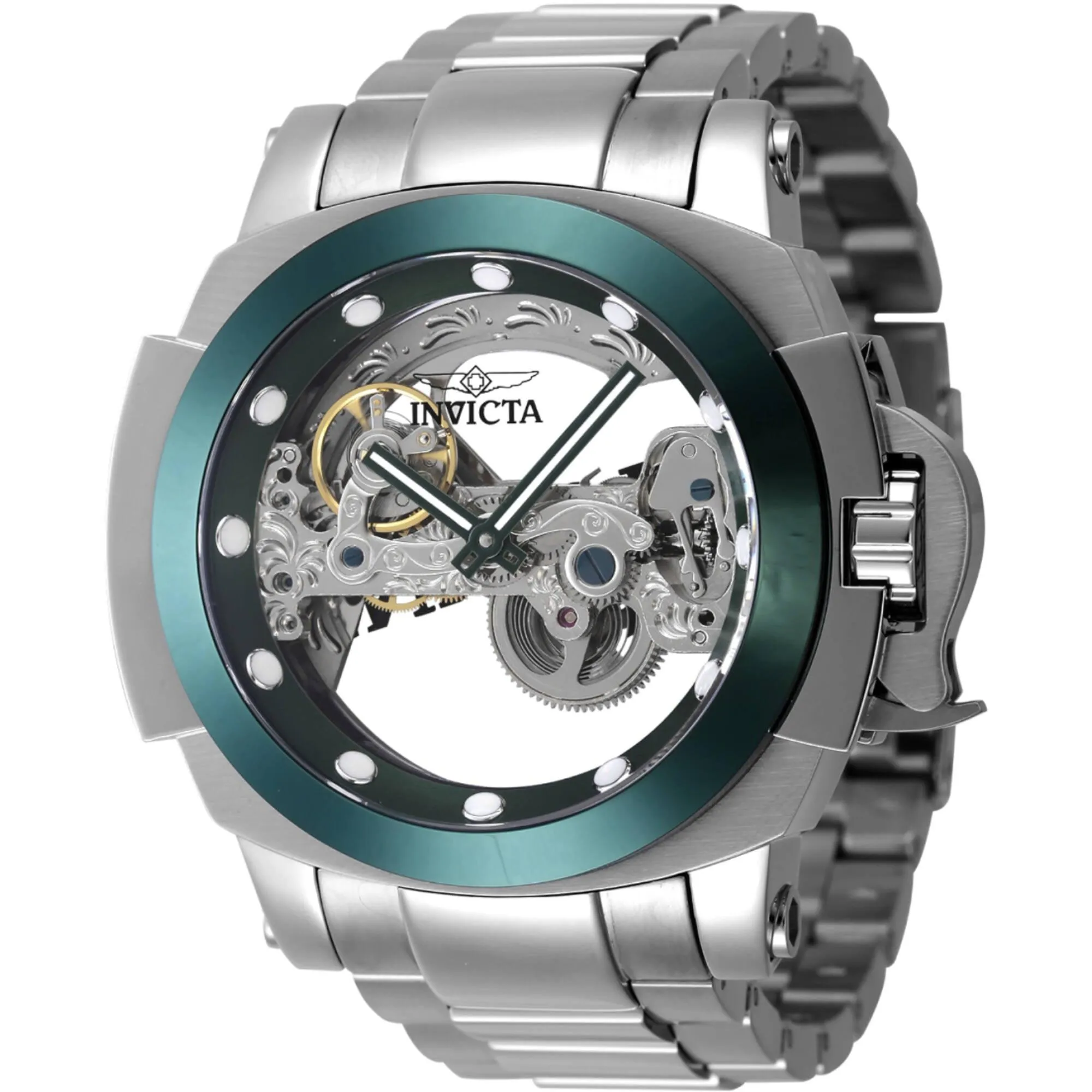 Invicta Men's Automatic Watch - Coalition Forces Green Dial Steel Bracelet | 45959