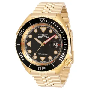 Invicta Men's Automatic Watch - Pro Diver Black and Gold Dial Bracelet | 30421