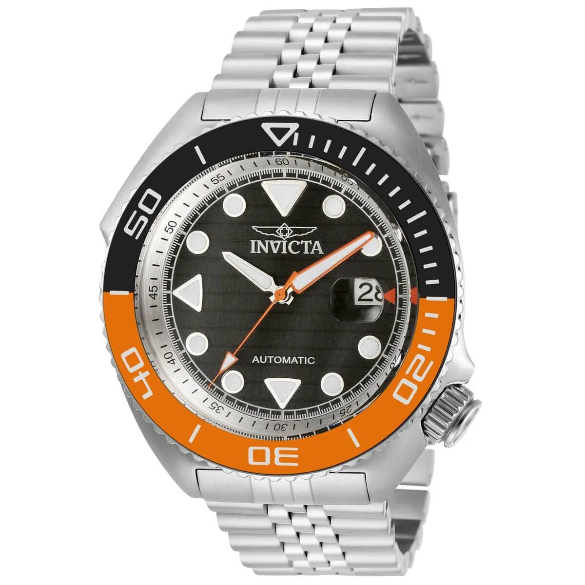 Invicta Men's Automatic Watch - Pro Diver Black and Silver Dial Bracelet | 30414