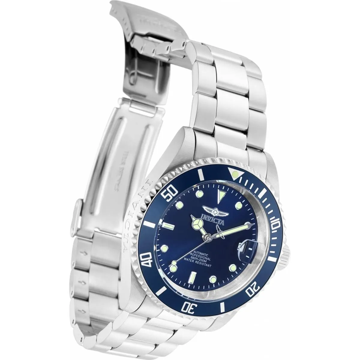 Invicta Men's Automatic Watch - Pro Diver Date Navy Blue Dial SS Bracelet | 35691