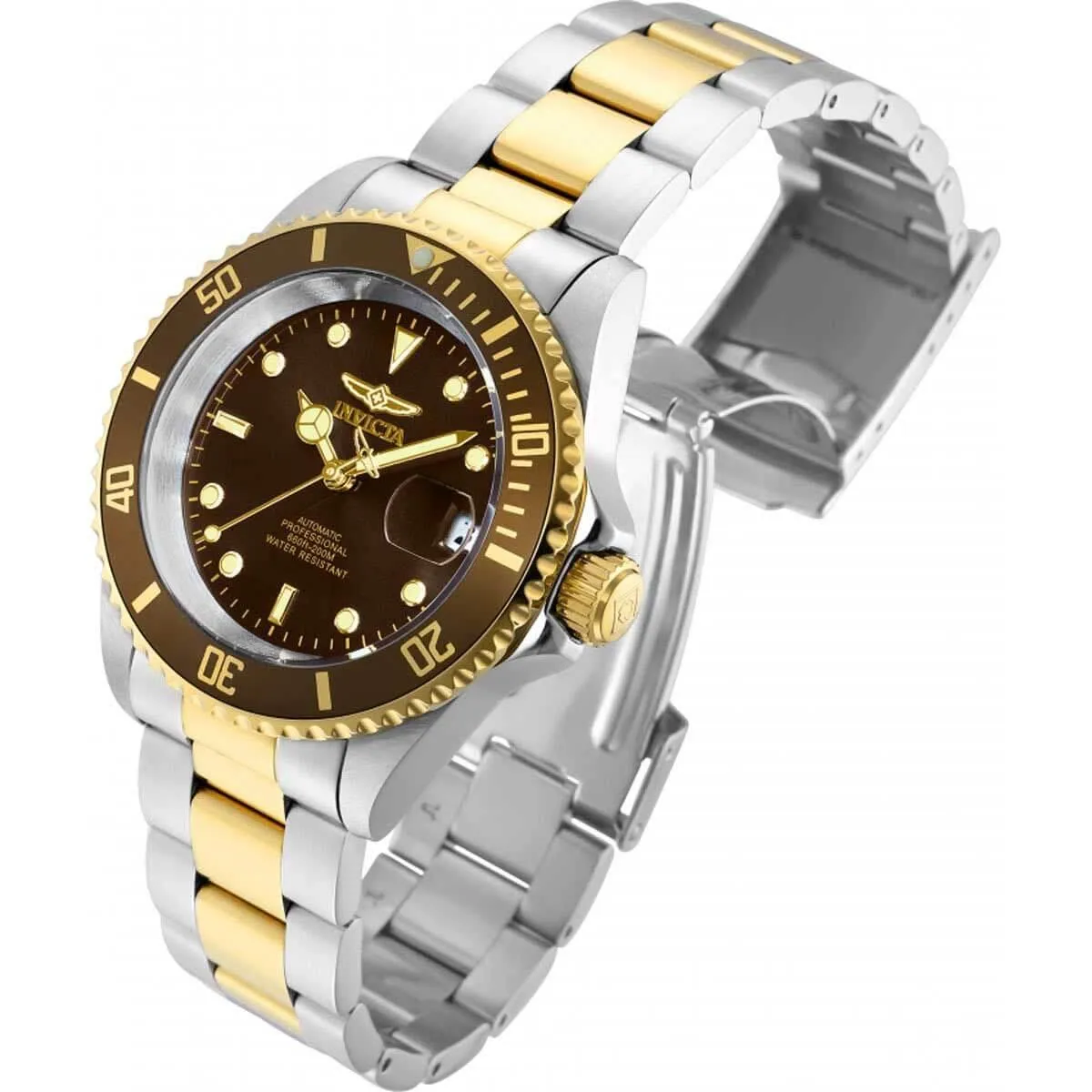Invicta Men's Automatic Watch - Pro Diver Desert Sand Dial Date SS Bracelet| 35701