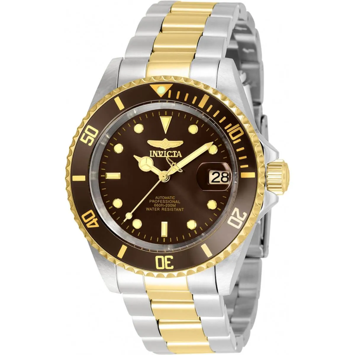 Invicta Men's Automatic Watch - Pro Diver Desert Sand Dial Date SS Bracelet| 35701