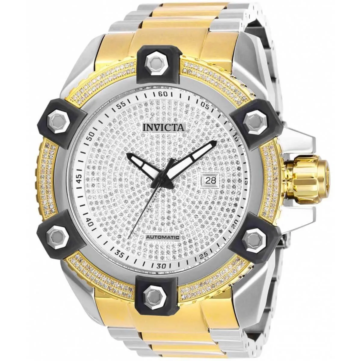 Invicta Men's Automatic Watch - Pro Diver Diamond Pave Dial Bracelet | 27640